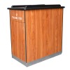 Food Court  Wooden Bin with backside cupboard